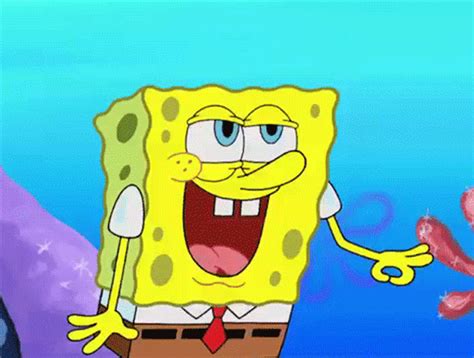 i need it spongebob gif|spongebob happy gif.